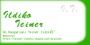 ildiko teiner business card